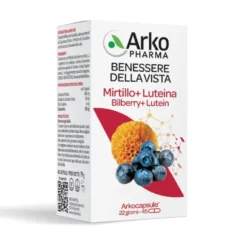 Arkopharma Arkocapsule Mirtillo + Luteina - Integratore per la vista e il microcircolo, 45 capsule