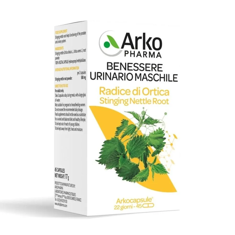 Arkopharma Arkocapsule Radice di Ortica Integratore Prostata, 45 capsule
