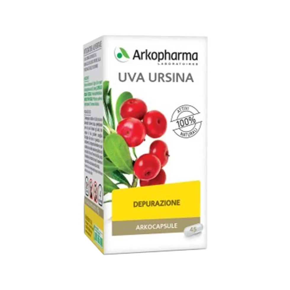 Arkopharma Arkocapsule Uva ursina bio - Integratore drenante per le vie urinarie, 45 capsule