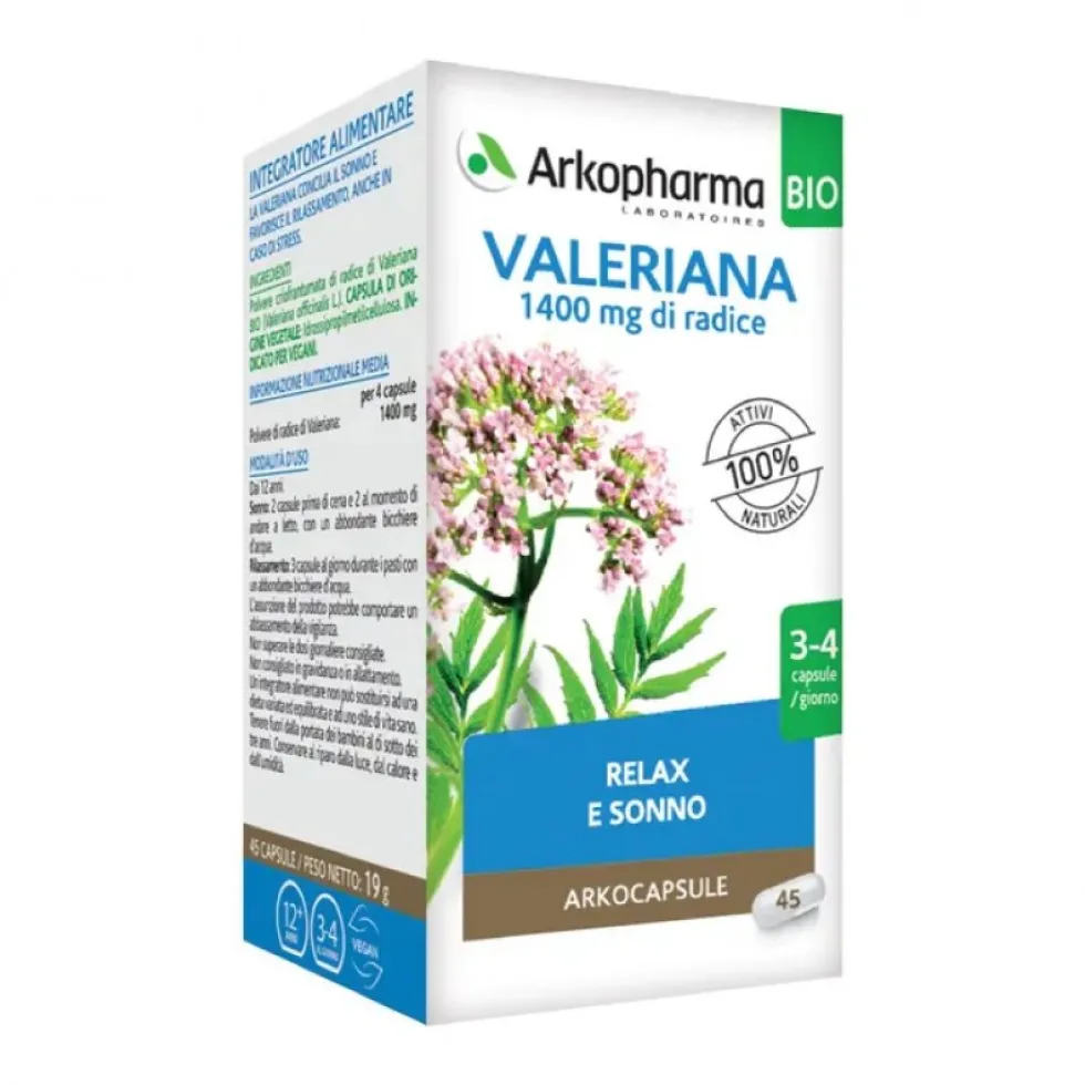 Arkopharma Arkocapsule - Valeriana Integratore alimentare per il sonno e il rilassamento, 45 capsule