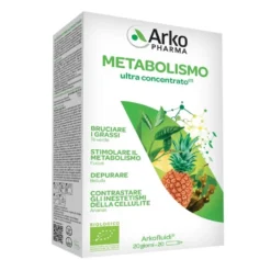 Arkopharma Arkofluidi Metabolismo Bio - Integratore alimentare per il metabolismo, 20 fiale da 15 ml