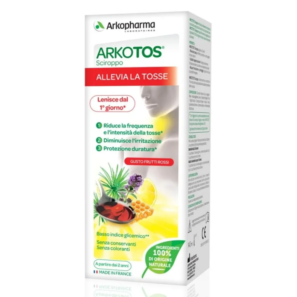 Arkopharma Arkotos - Sciroppo per la tosse secca e grassa, 140 ml