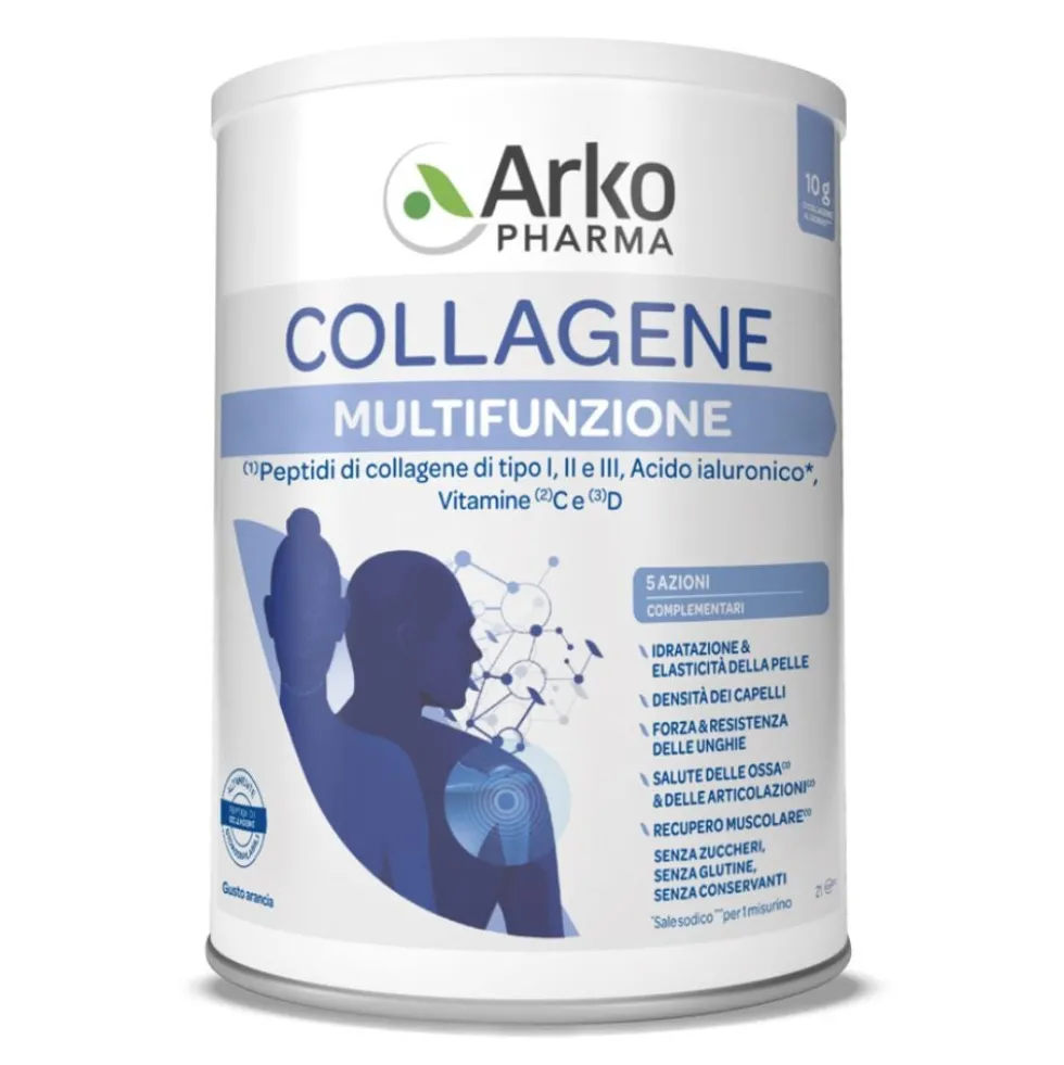ArkoPharma Collagene Multifunzione - Integratore in polvere per la pelle e le articolazioni, 260 g