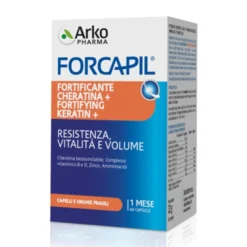 Arkopharma Forcapil - Fortificante + Cheratina Integratore Capelli, 60 Capsule