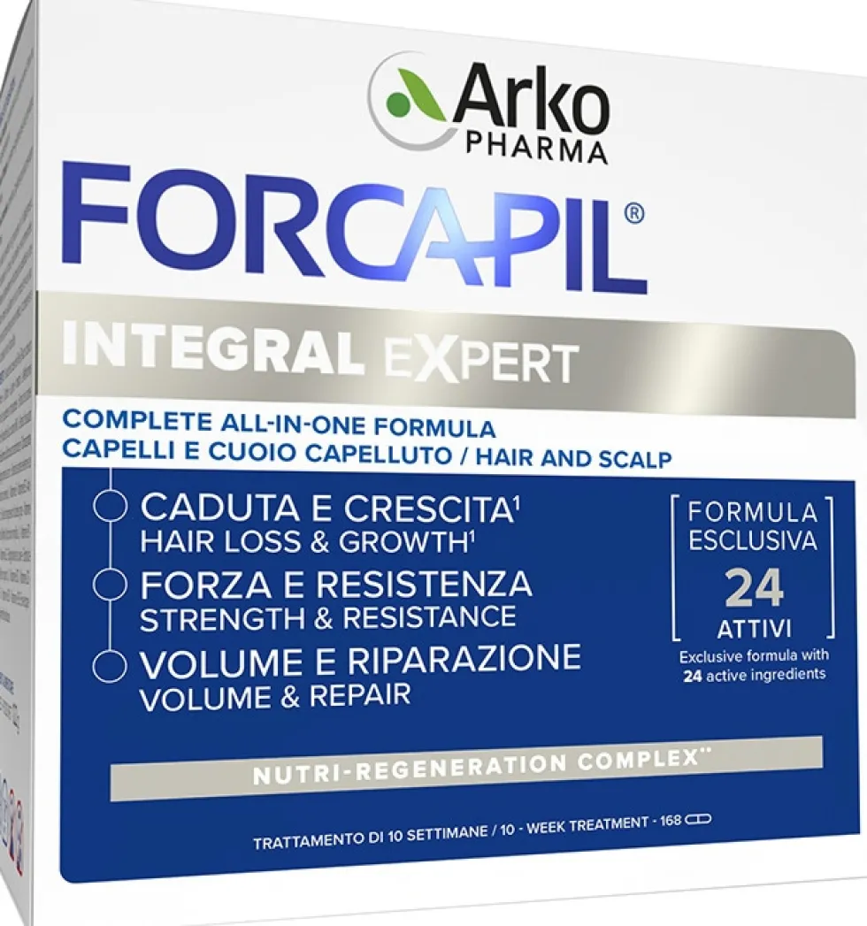 Arkopharma Forcapil Integral Expert Integratore alimentare anticaduta per i capelli, 168 capsule