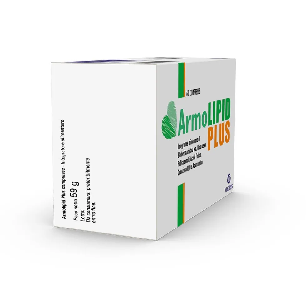 ArmoLipid Plus Integratore Alimentare con Riso Rosso, 60 Compresse