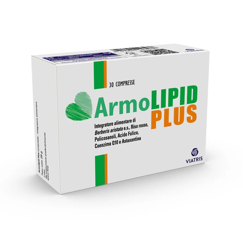 ArmoLipid Plus Integratore Alimentare con Riso Rosso, 30 Compresse