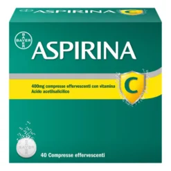 Aspirina C Antinfiammatorio Antidolorifico per Influenza Raffreddore e Febbre con Vitamina C, 40 Compresse