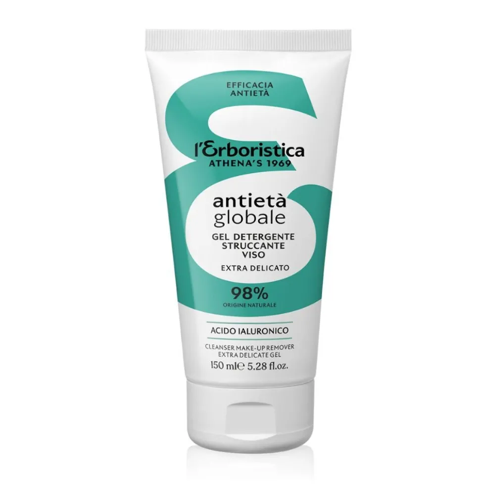 Athena's L'Erboristica Antietà Globale - Gel detergente struccante per il viso e gli occhi, 150 ml