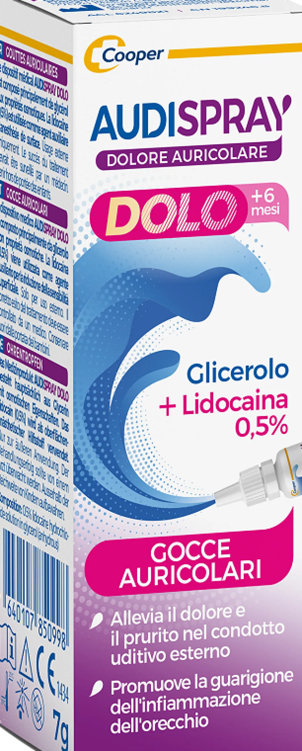 Audispray Dolo - +6m Gocce Auricolari per il Dolore Bambini, 7g