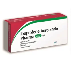 Aurobindo Ibuprofene 400 mg Antinfiammatorio per il dolore e la febbre, 10 capsule molli