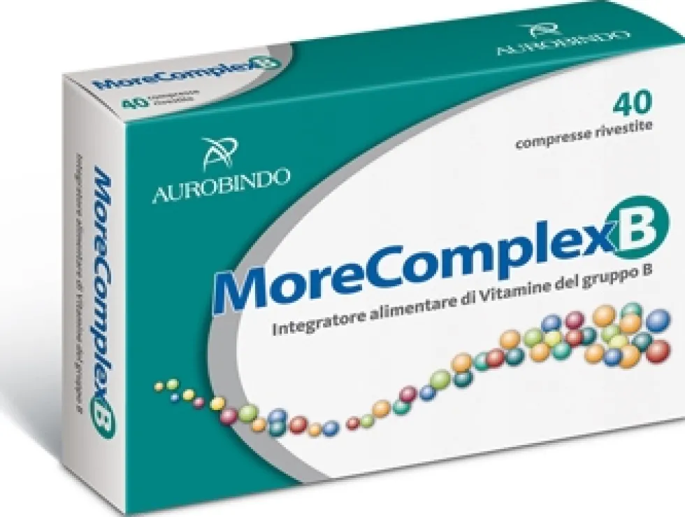 Aurobindo Pharma Italia MoreComplex B - Integratore vitamine B ricostituente, 40 compresse