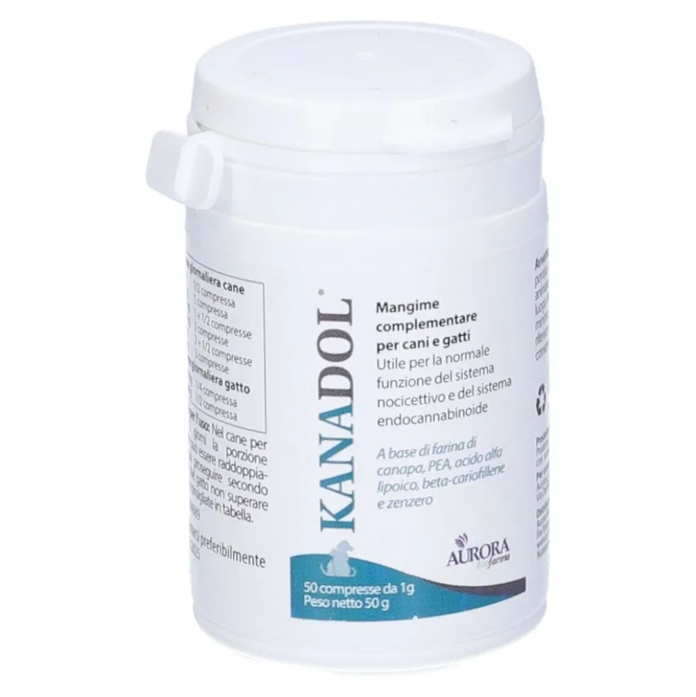 Aurora Biofarma Kanadol Mangime Complementare Cani e Gatti, 50 Compresse