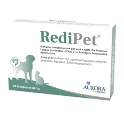 Aurora Biofarma Redipet Mangime Complementare per Cani e Gatti, 30 compresse