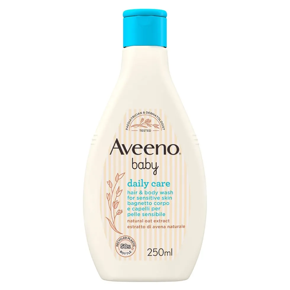 Aveeno Baby Daily Care - Bagnetto corpo e capelli per la pelle sensibile dei bambini, 250 ml