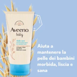 Aveeno Baby Daily Care - Crema idratante viso e corpo per bambini e neonati, 150 ml