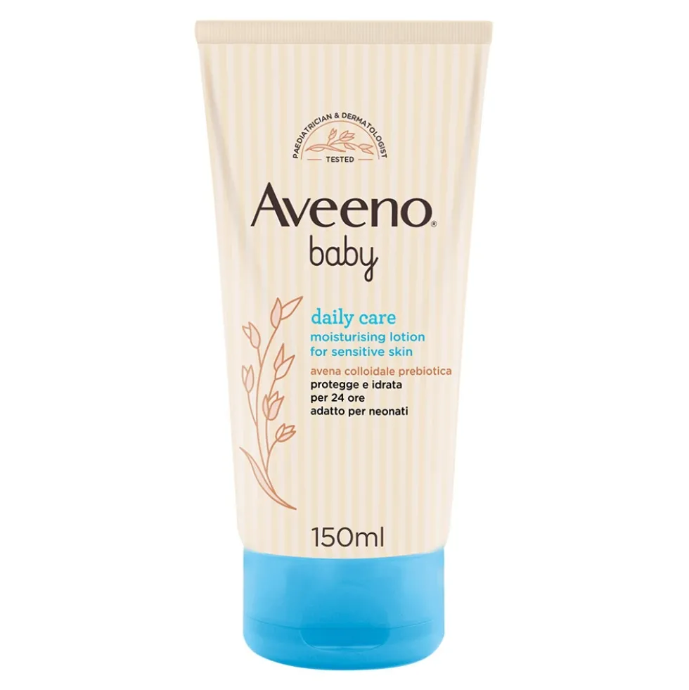 Aveeno Baby Daily Care - Crema idratante viso e corpo per bambini e neonati, 150 ml
