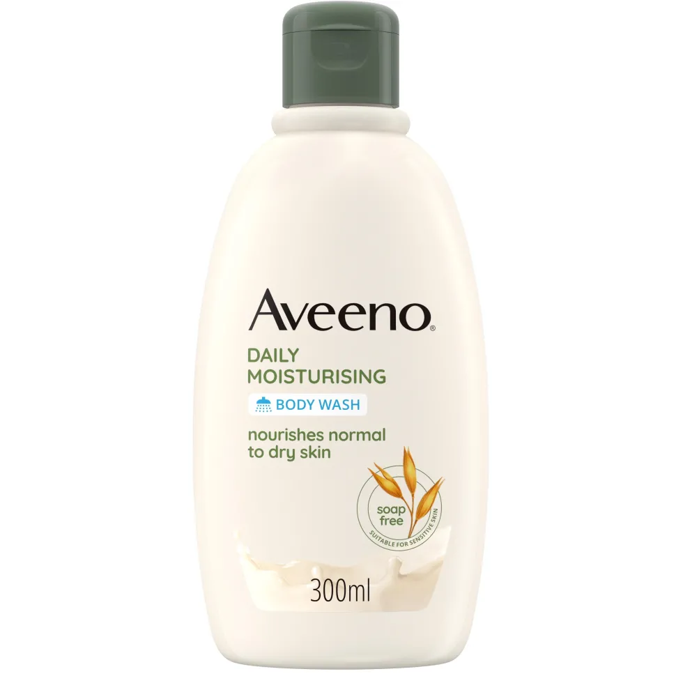 Aveeno Bagnoschiuma Daily Moisturising Bagnodoccia Idratante per Pelli Normali e Sensibili all'Avena, 300ml