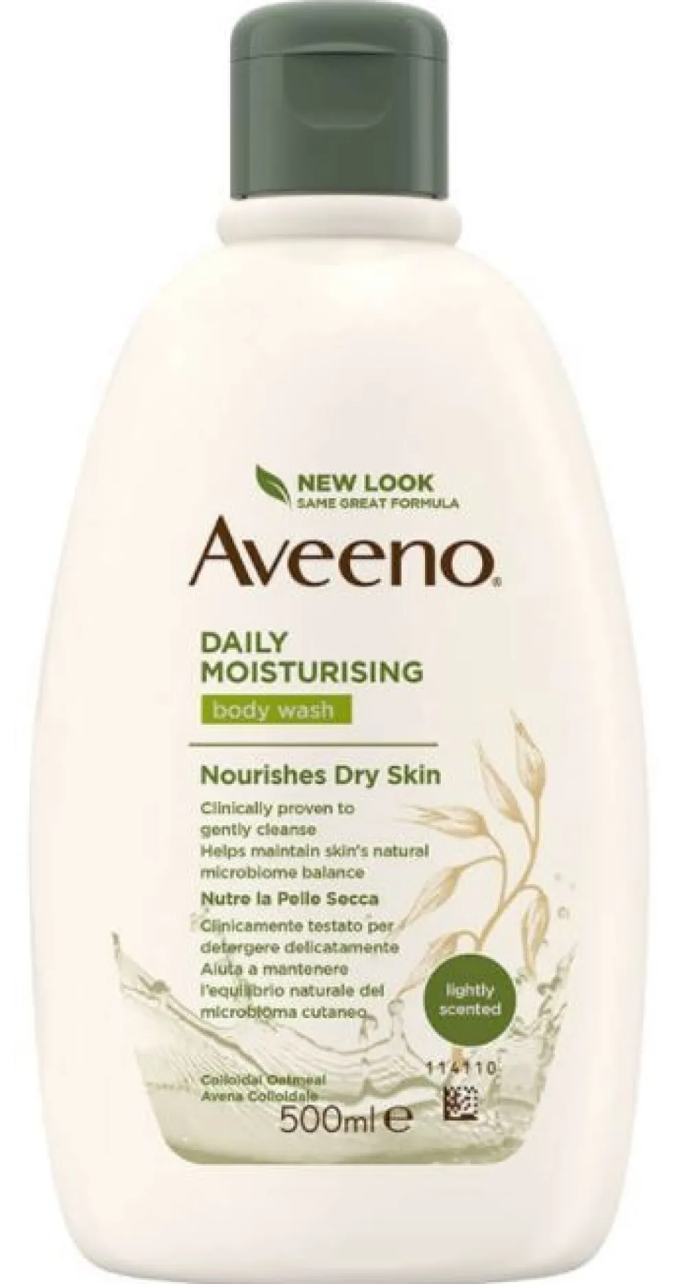 Aveeno Daily Moisturising - Bagno doccia idratante per la pelle secca e sensibile, 500 ml