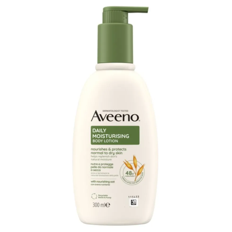 Aveeno Daily Moisturising - Crema corpo idratante per la pelle da normale a secca, 300 ml