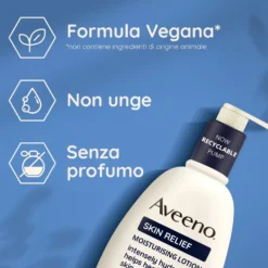 Aveeno Skin Relief - Crema corpo nutriente e lenitiva per pelle molto secca e sensibile, 500 ml