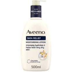 Aveeno Skin Relief - Crema corpo nutriente e lenitiva per pelle molto secca e sensibile, 500 ml
