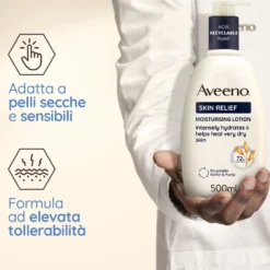 Aveeno Skin Relief - Crema corpo nutriente e lenitiva per pelle molto secca e sensibile, 500 ml
