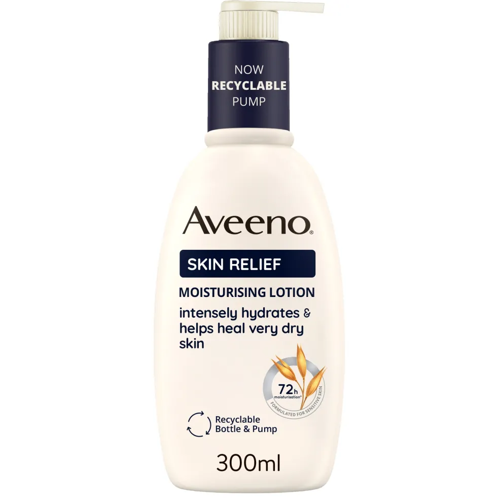 Aveeno Skin Relief Nourishing Lotion Latte Idratante Corpo per Pelli Molto Secche, 300ml