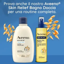 Aveeno Skin Relief - Olio spray per il corpo nutriente per la pelle secca e sensibile, 200 ml