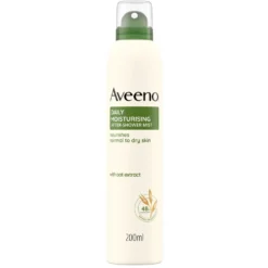 Aveeno Spray Idratante Corpo Dopo Doccia all'Avena per Proteggere e Nutrire la Pelle Secca ad Assorbimento Rapido, 200ml