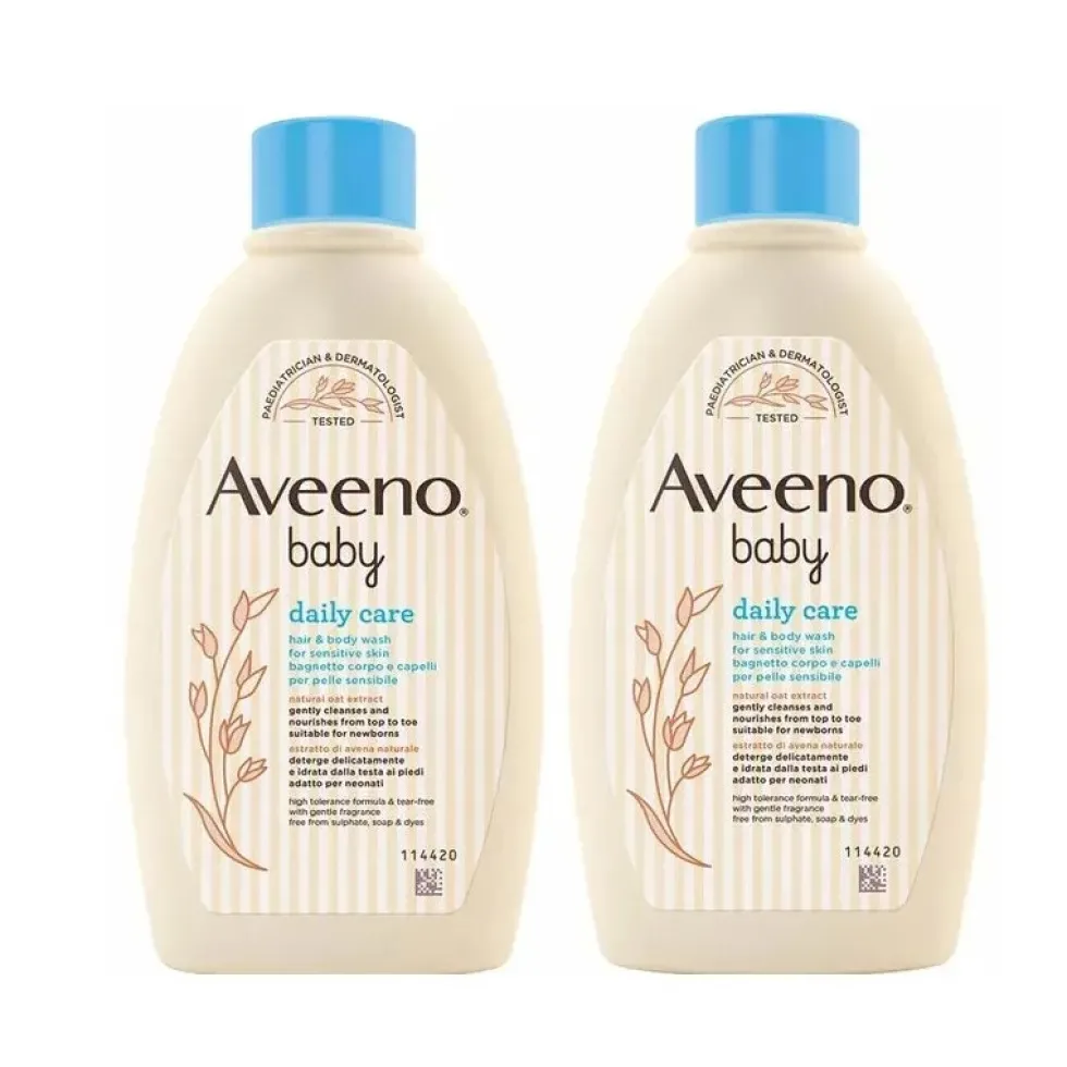 Avevo Baby Daily Care - Bipack Bagnodoccia Bagnetto Neonato Corpo e Capelli Senza Parabeni e Solfati, 2 x 250ml