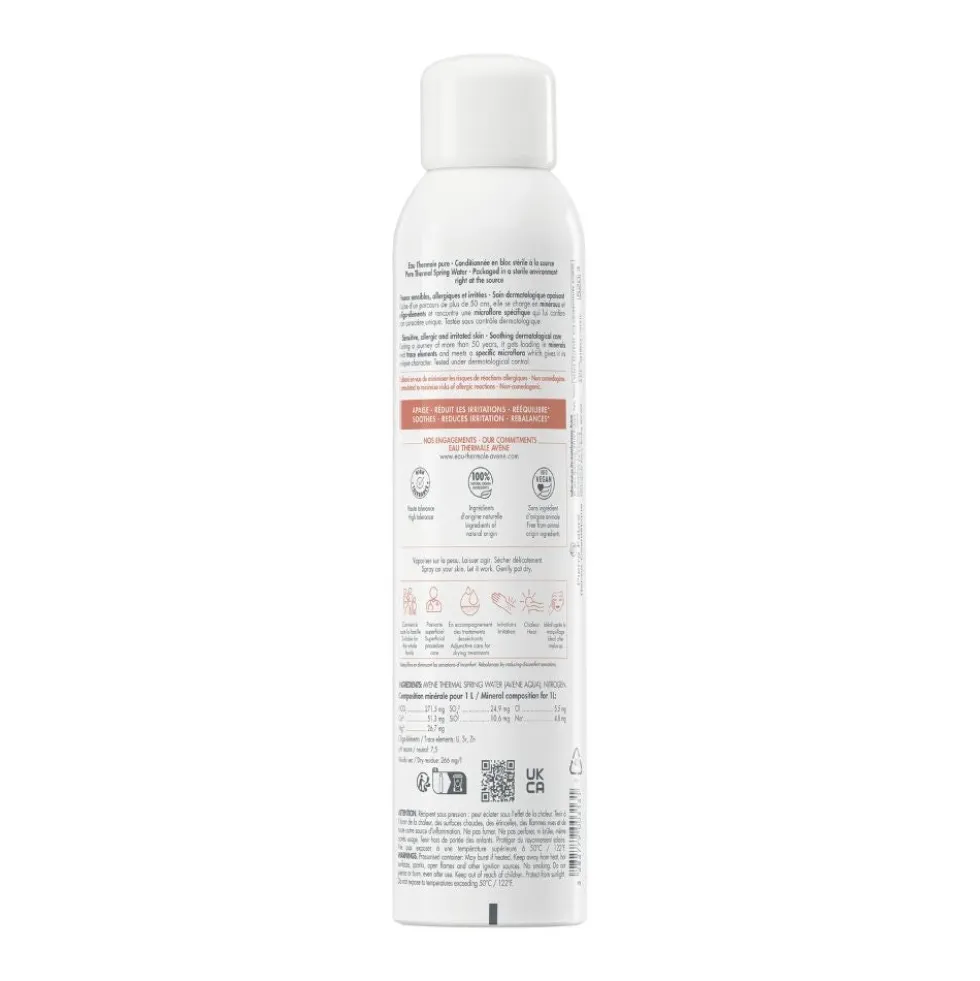 Avène Acqua termale - Spray lenitivo per la pelle sensibile e irritata, 300 ml