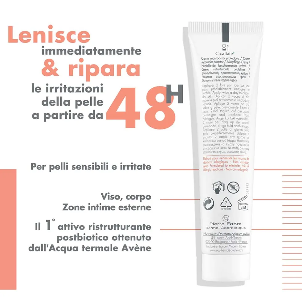 Avène Cicalfate+ - Crema ristrutturante e protettiva per la pelle irritata, 100 ml