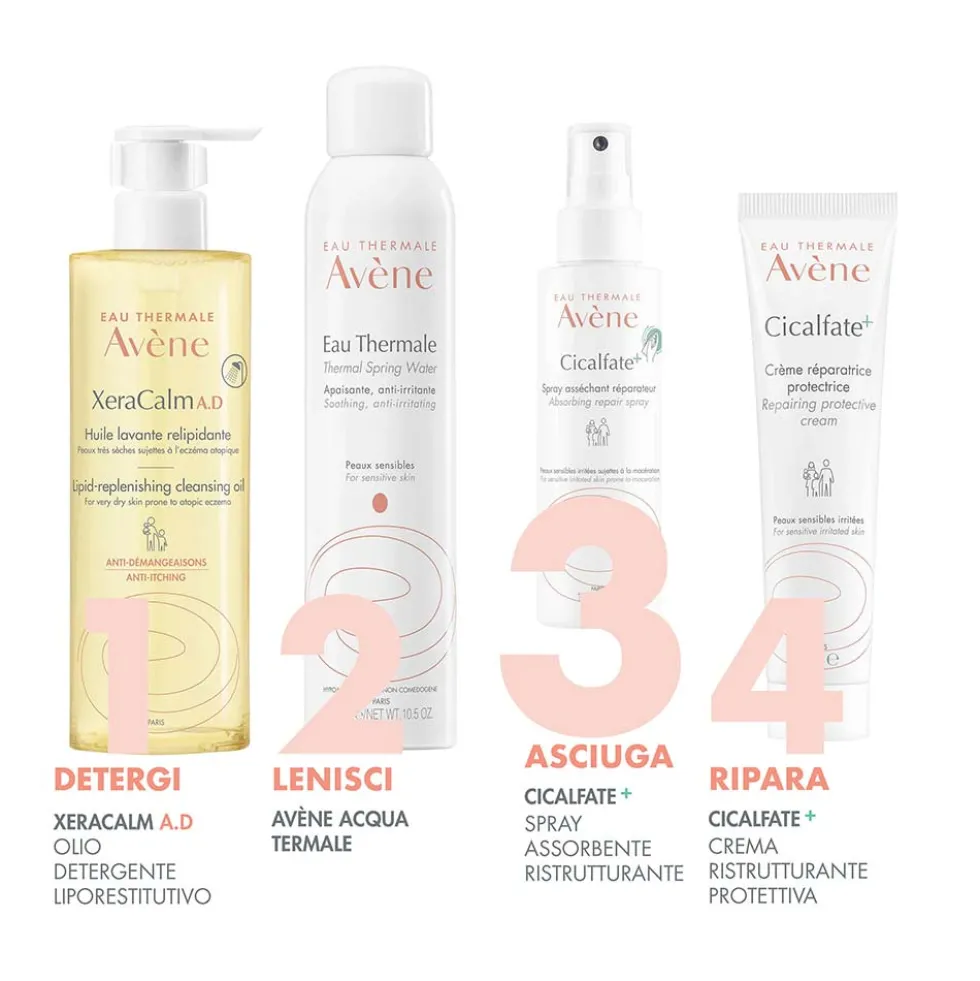 Avène Cicalfate+ - Spray adsorbente e ristrutturante per la pelle fragilizzata, 100 ml