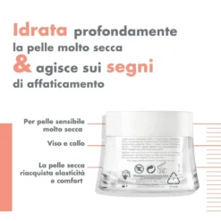Avène Crema Nutritiva Rivitalizzante Ricca - Crema viso per la pelle extra secca e sensibile, 50 ml
