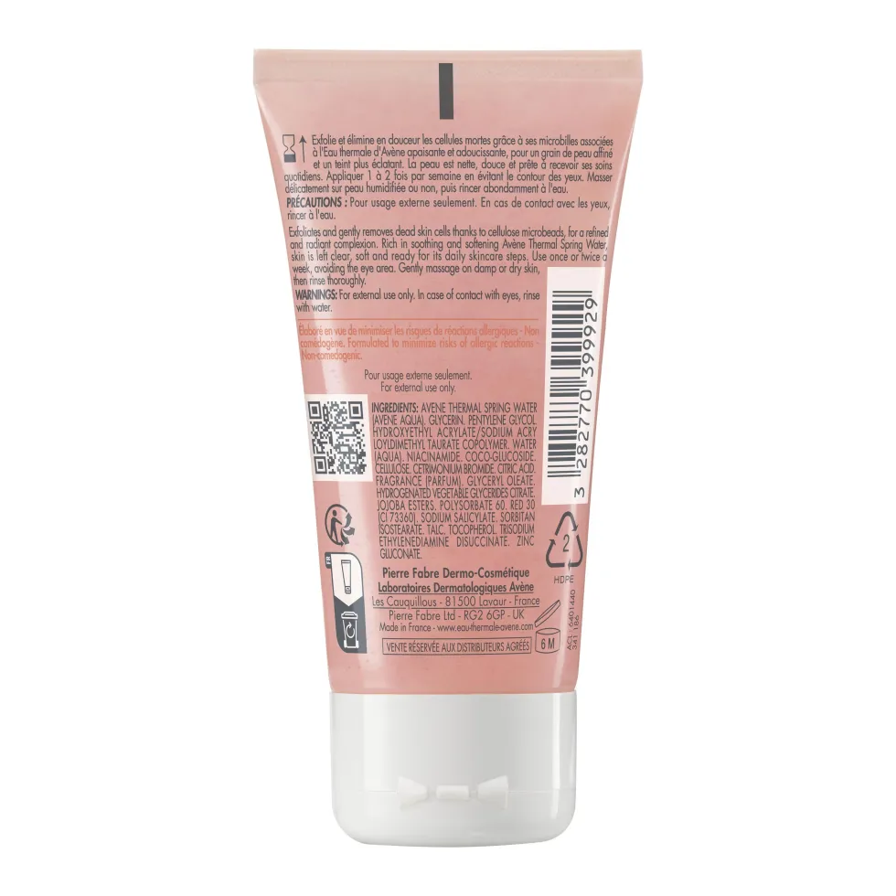 Avène Gommage Delicato Viso Gel esfoliante e illuminante per la pelle sensibile, 50 ml