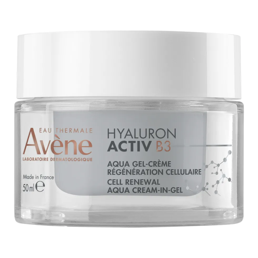 Avène Hyaluron Activ B3 Aqua Gel Crema - Crema viso ad azione antietà e rimpolpante, 50 ml
