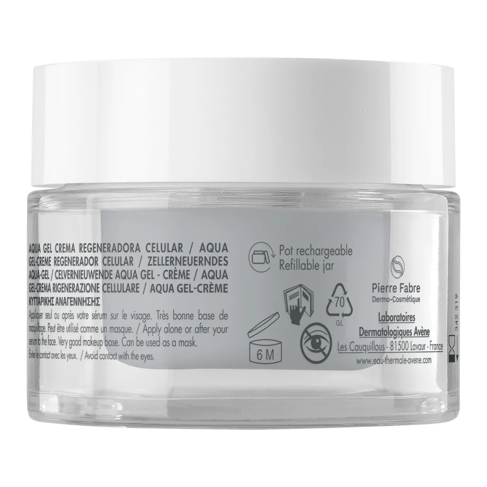 Avène Hyaluron Activ B3 Aqua Gel Crema - Crema viso ad azione antietà e rimpolpante, 50 ml