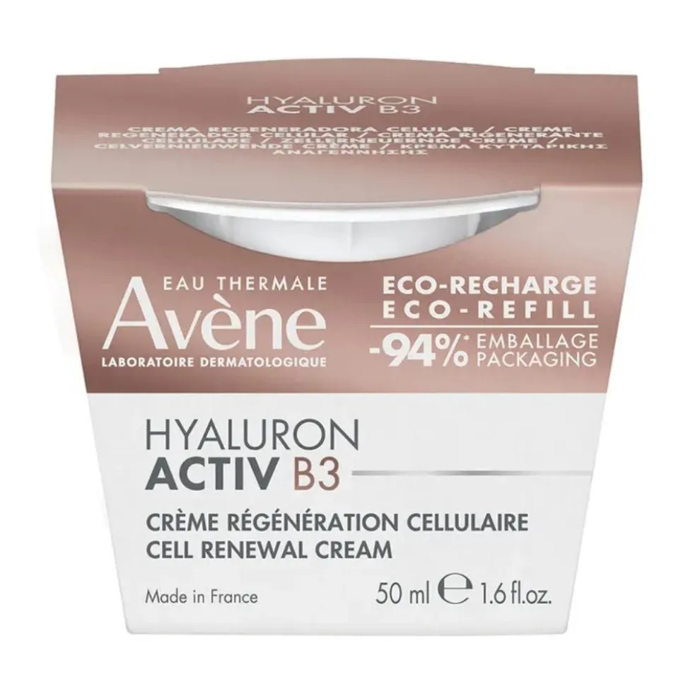 Avène Hyaluron Activ B3 Ricarica - Crema giorno rigenerante e rimpolpante per il viso, 50 ml