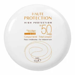 Avène Solare Compatto Dorato SPF 50+ - Crema colorata protettiva per le pelli intolleranti, 10 g