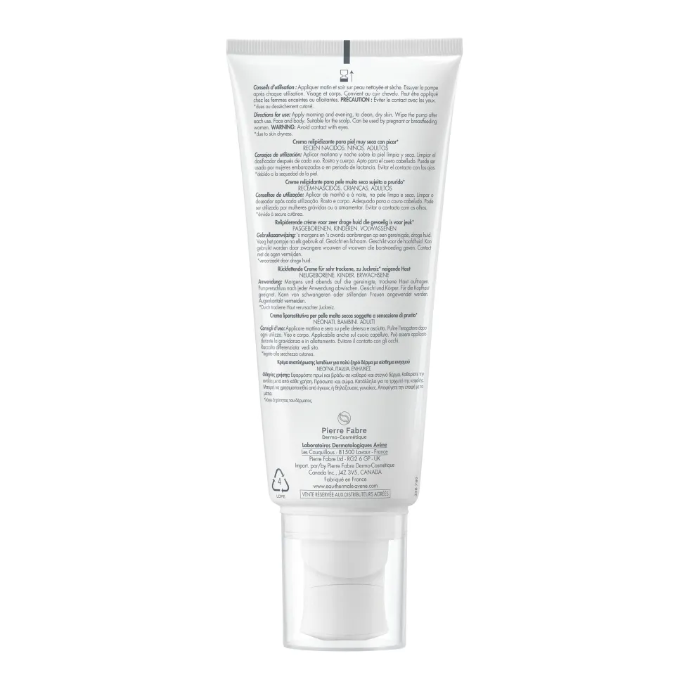 Avène XeraCalm A.D - Crema liporestitutiva per la pelle molto secca e a tendenza atopica, 200 ml