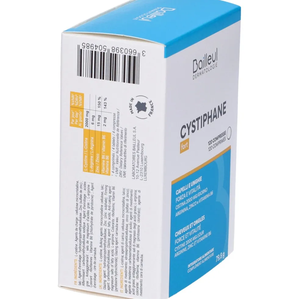 Bailleul Laboratoires Cystiphane Biorga Integratore 120 Compresse