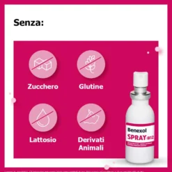 Bayer Benexol Spray B12 - Integratore alimentare per la carenza di vitamina B12, 15 ml