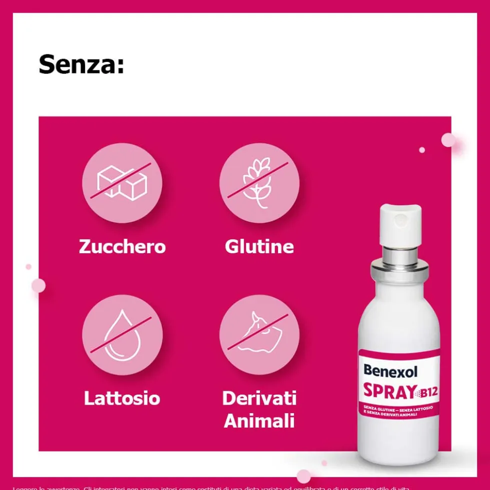 Bayer Benexol Spray B12 - Integratore alimentare per la carenza di vitamina B12, 15 ml