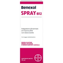 Bayer Benexol Spray B12 - Integratore alimentare per la carenza di vitamina B12, 15 ml