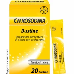 Bayer Citrosodina - Integratore digestivo effervescente per la pesantezza di stomaco, 20 bustine