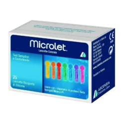 Bayer Microlet Lancette Colorate Pungidito Per Dispositivo Microlet 25 Pezzi
