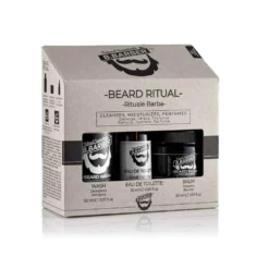 B Barber Kit Rituale Barba - Cofanetto per detergere, idratare e profumare la barba, 3 pezzi