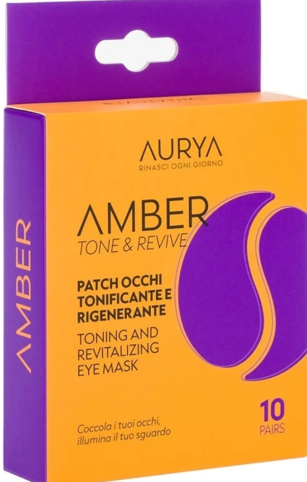 BeautytimeAurya Amber Tone & Revive - Patch per il contorno occhi tonificanti e illuminanti, 10 paia