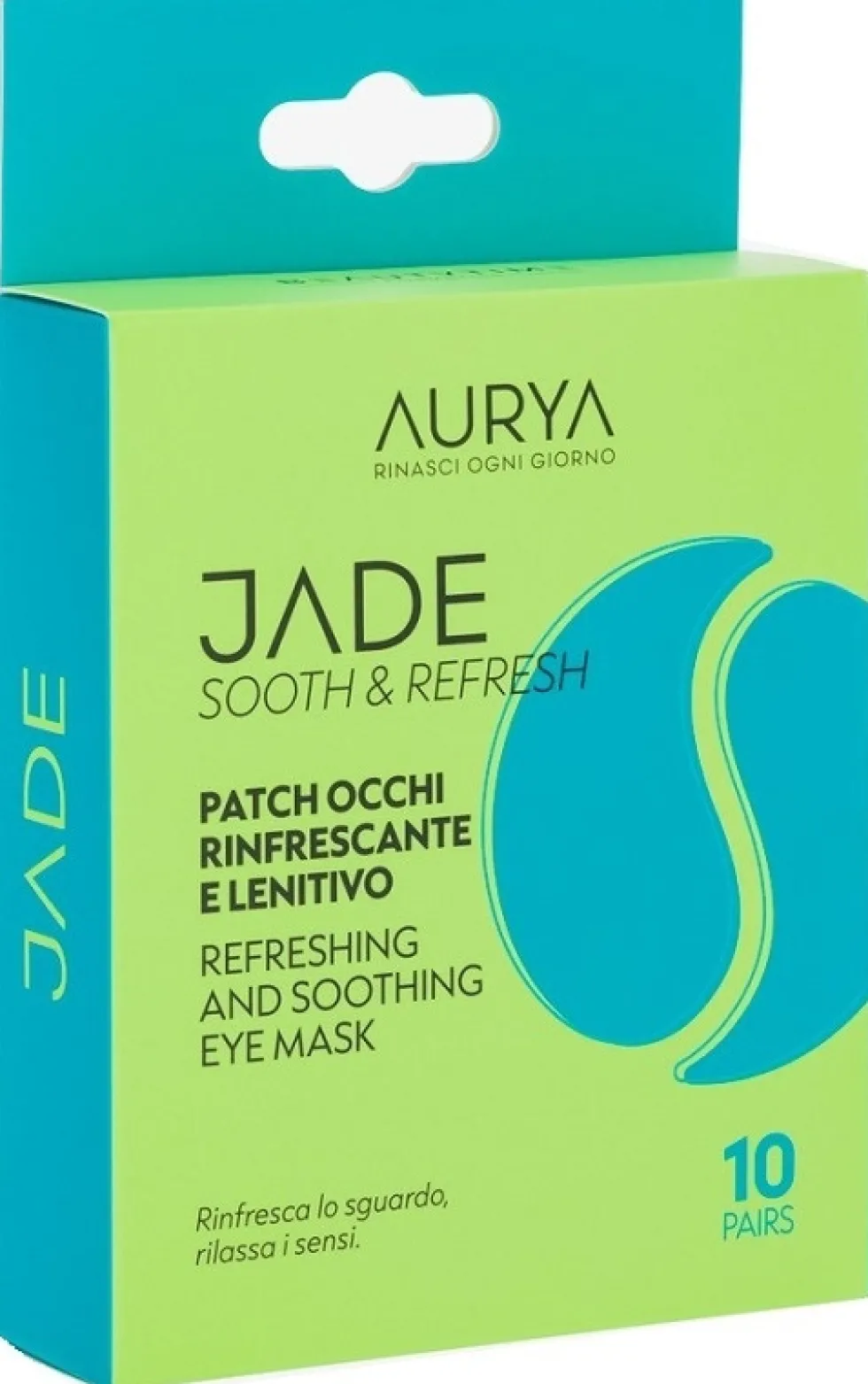 Beautytime Aurya Jade - Patch occhi per un'azione lenitiva e rinfrescante dello sguardo, 10 paia